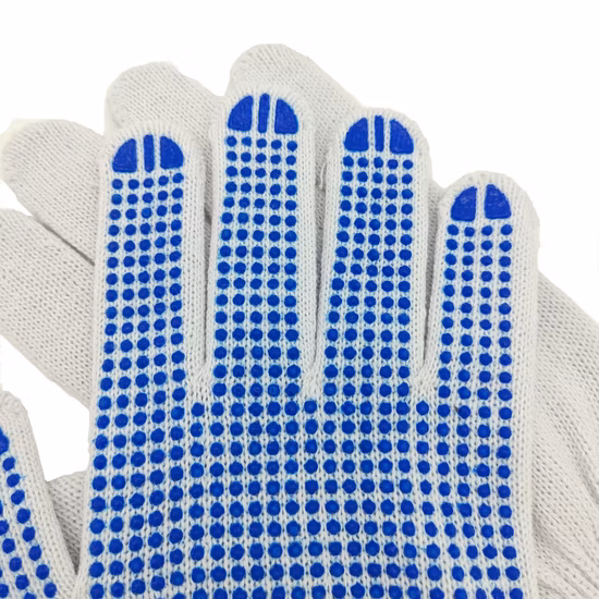 Guanti da lavoro in PVC con logo personalizzato punteggiato/puntini Guanti da lavoro in maglia di cotone da lavoro di sicurezza