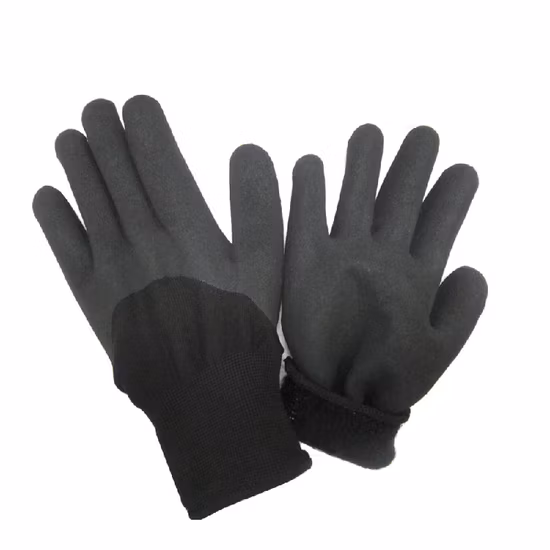 Guanti da lavoro invernali morbidi in nitrile sabbioso con rivestimento isolante